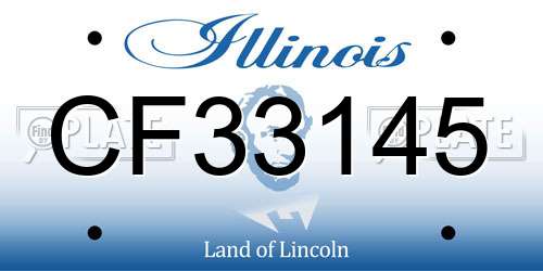 CF33145 Illinois License Plate