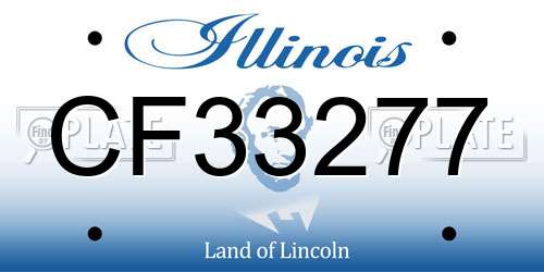 CF33277 Illinois License Plate