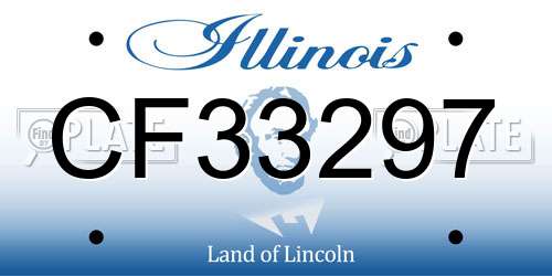 CF33297 Illinois License Plate