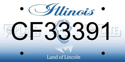 CF33391 Illinois License Plate