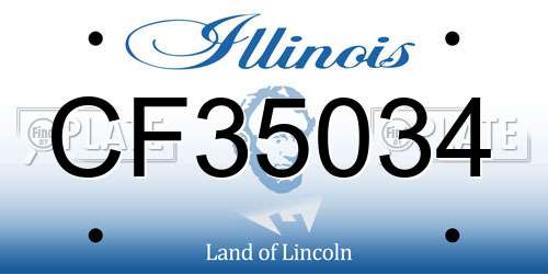 CF35034 Illinois License Plate