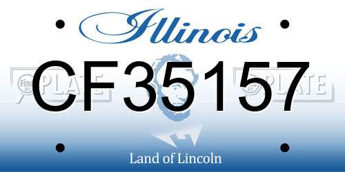 CF35157 Illinois License Plate