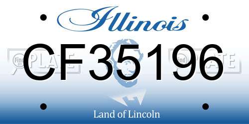 CF35196 Illinois License Plate