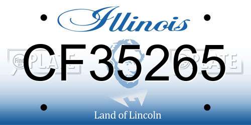 CF35265 Illinois License Plate