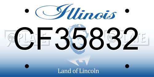 CF35832 Illinois License Plate