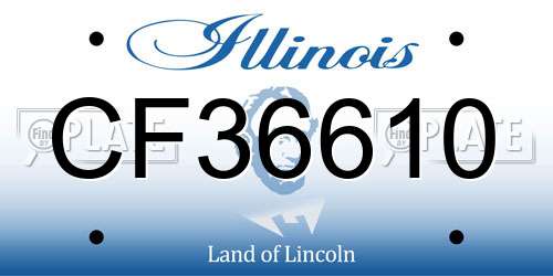 CF36610 Illinois License Plate