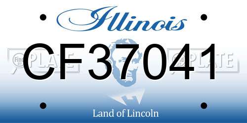 CF37041 Illinois License Plate