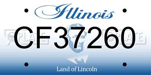 CF37260 Illinois License Plate