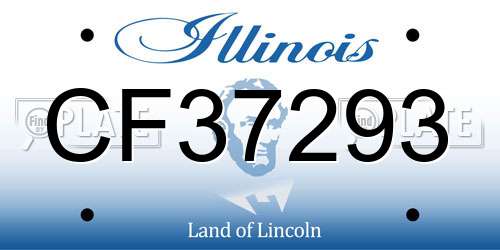 CF37293 Illinois License Plate