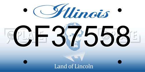 CF37558 Illinois License Plate