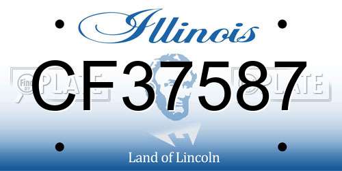 CF37587 Illinois License Plate