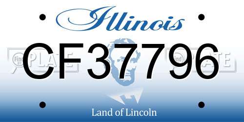 CF37796 Illinois License Plate