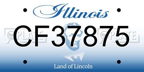 CF37875 Illinois License Plate
