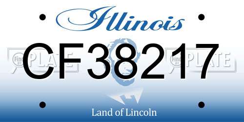 CF38217 Illinois License Plate