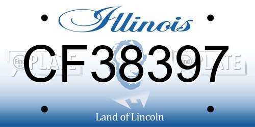 CF38397 Illinois License Plate