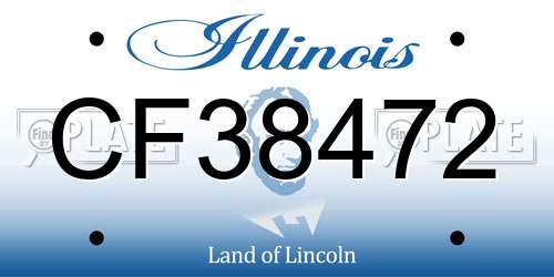 CF38472 Illinois License Plate