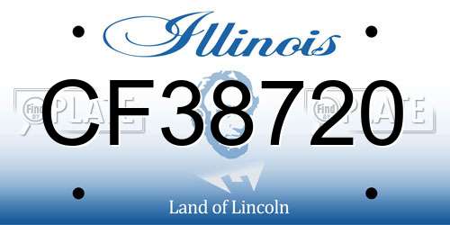 CF38720 Illinois License Plate