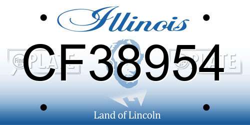 CF38954 Illinois License Plate