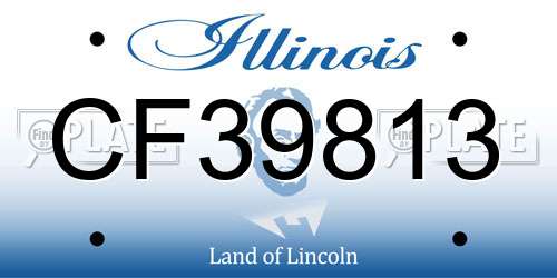 CF39813 Illinois License Plate