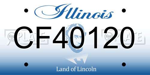 CF40120 Illinois License Plate