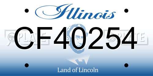 CF40254 Illinois License Plate