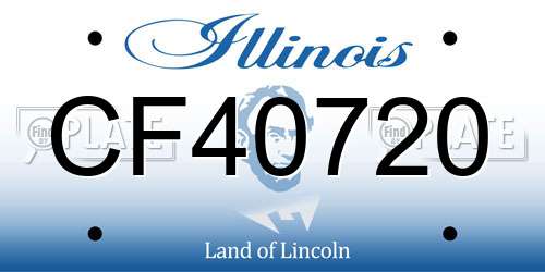CF40720 Illinois License Plate