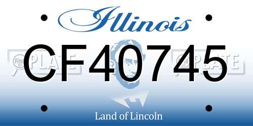 CF40745 Illinois License Plate