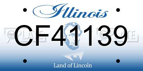 CF41139 Illinois License Plate