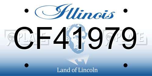 CF41979 Illinois License Plate