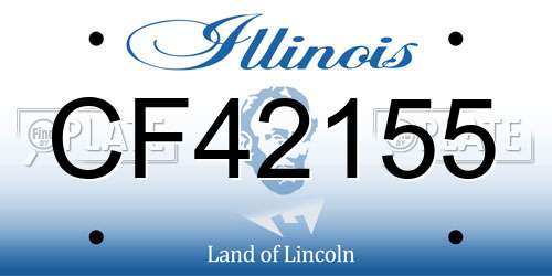 CF42155 Illinois License Plate