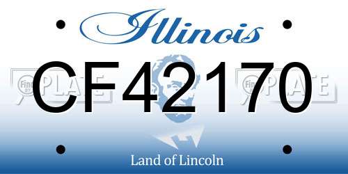 CF42170 Illinois License Plate