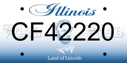 CF42220 Illinois License Plate