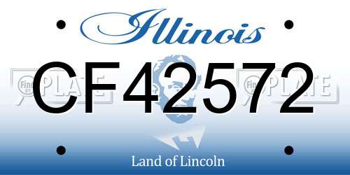 CF42572 Illinois License Plate