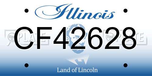 CF42628 Illinois License Plate