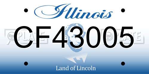 CF43005 Illinois License Plate