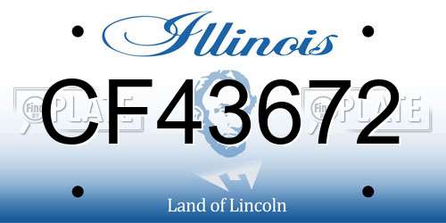 CF43672 Illinois License Plate