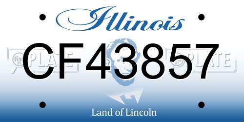 CF43857 Illinois License Plate