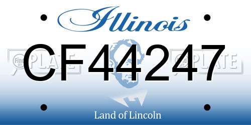 CF44247 Illinois License Plate