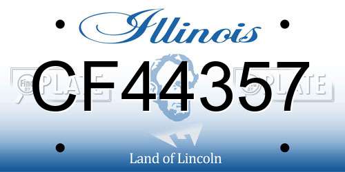 CF44357 Illinois License Plate