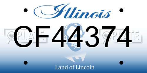 CF44374 Illinois License Plate