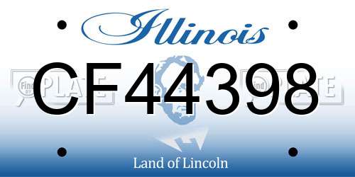 CF44398 Illinois License Plate