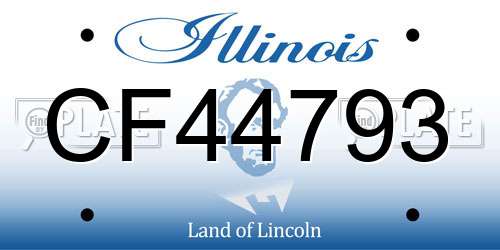 CF44793 Illinois License Plate