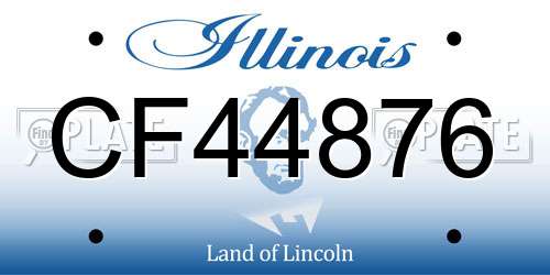 CF44876 Illinois License Plate