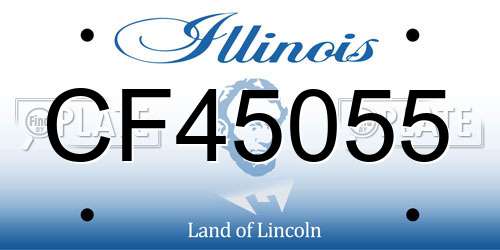 CF45055 Illinois License Plate