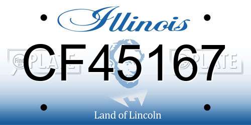 CF45167 Illinois License Plate