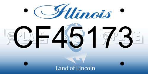 CF45173 Illinois License Plate
