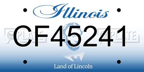 CF45241 Illinois License Plate