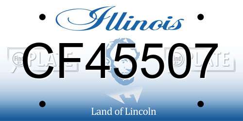 CF45507 Illinois License Plate
