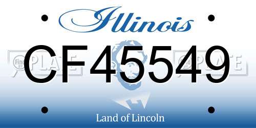 CF45549 Illinois License Plate