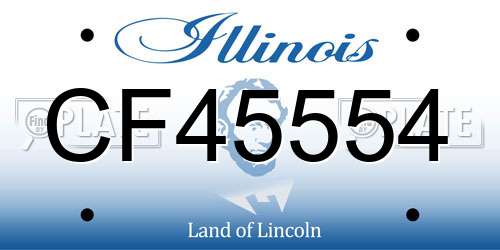 CF45554 Illinois License Plate